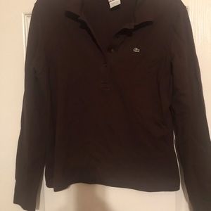 Brown Lacoste Shirt- size large